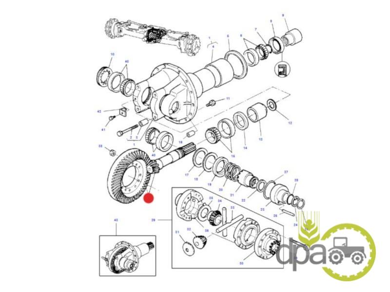 Grup conic fata 8/39 Massey Ferguson 3764455M91N