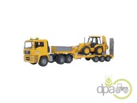 CAMION CU PLATFORMA SI BULDOEXCAVATOR JUCARIE